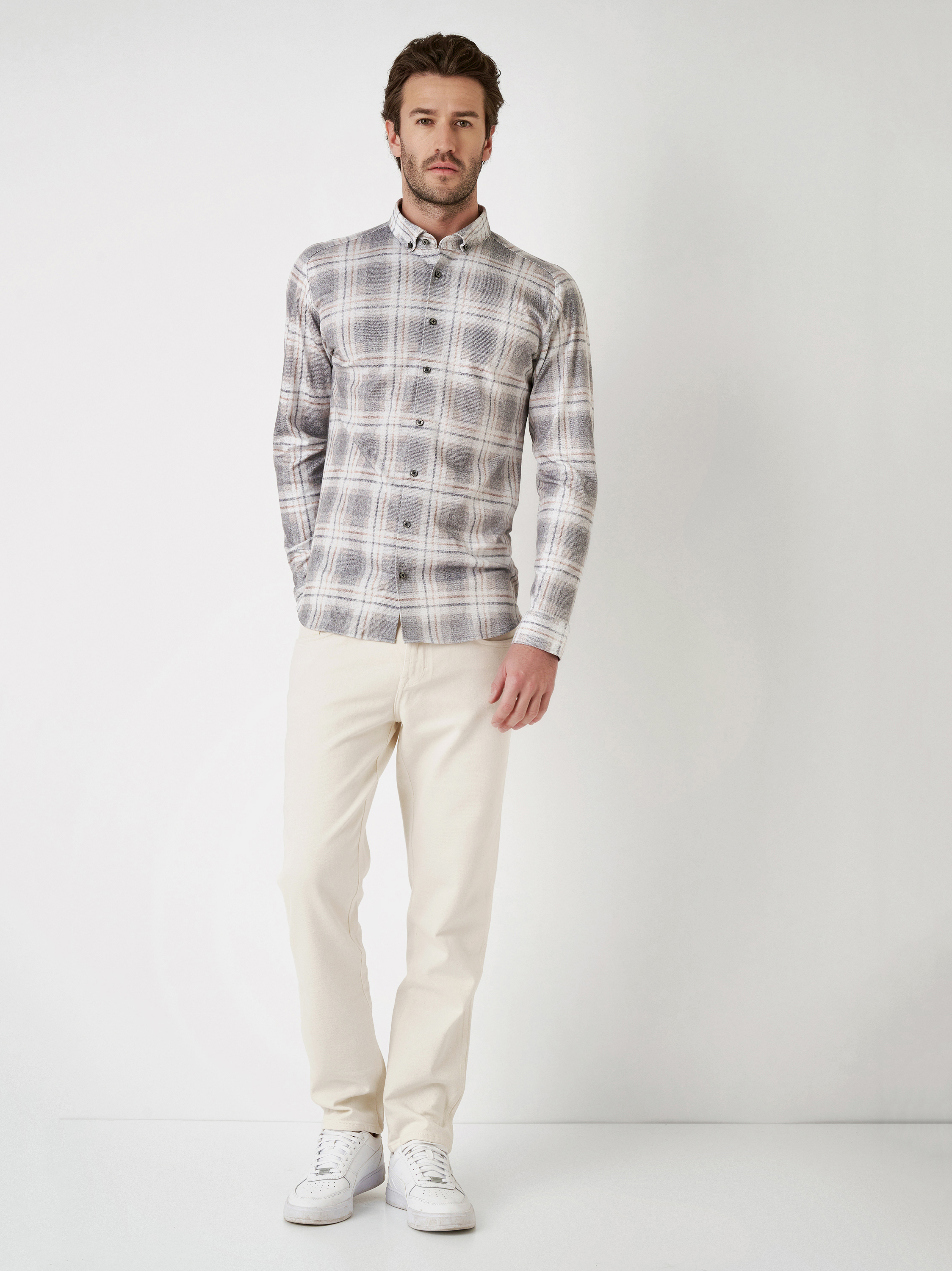 Hemd | Style »Casual Button Down« anthracite checks