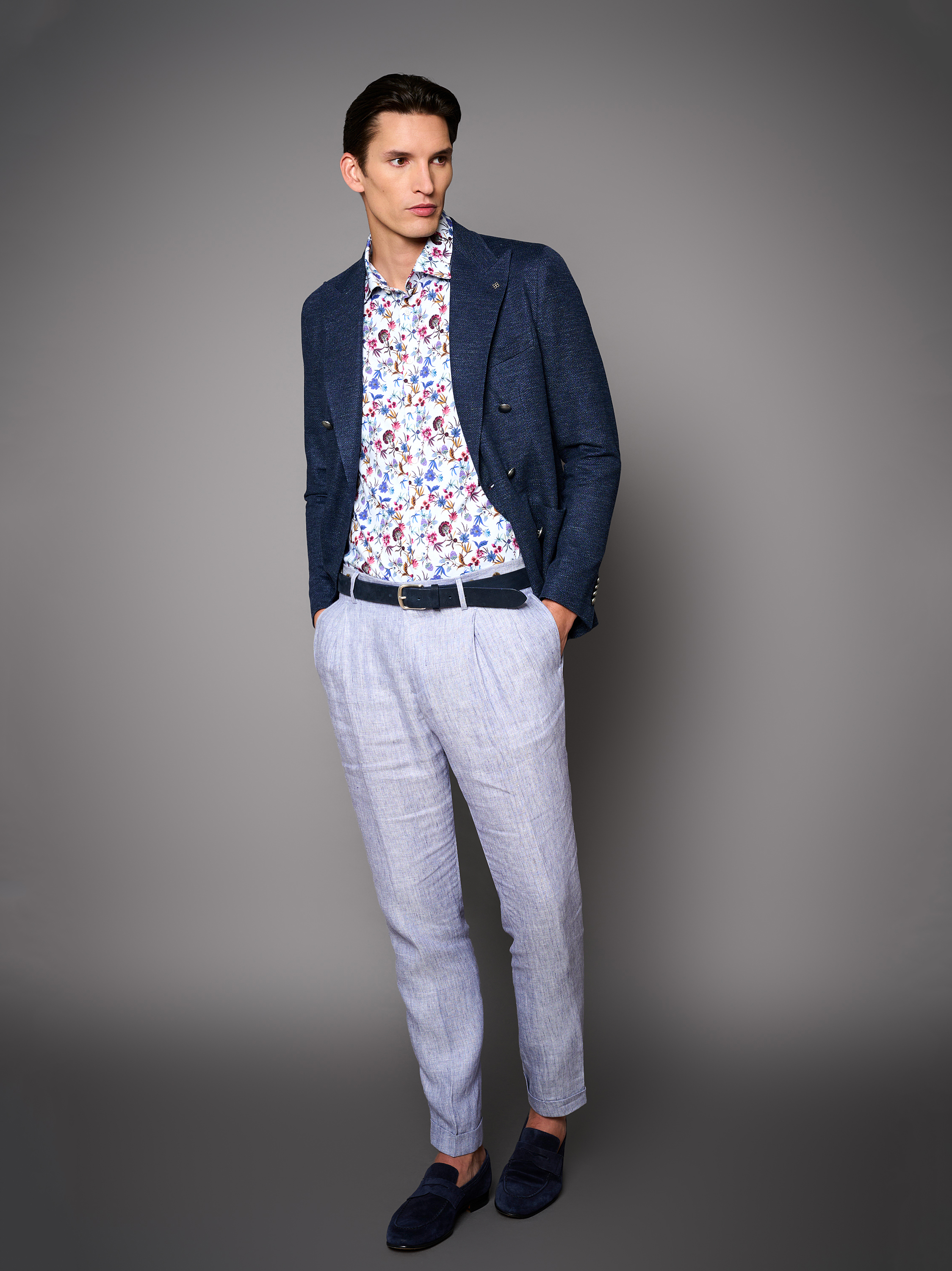 Shirt | Style »Luxury Hai« blue cornflowers