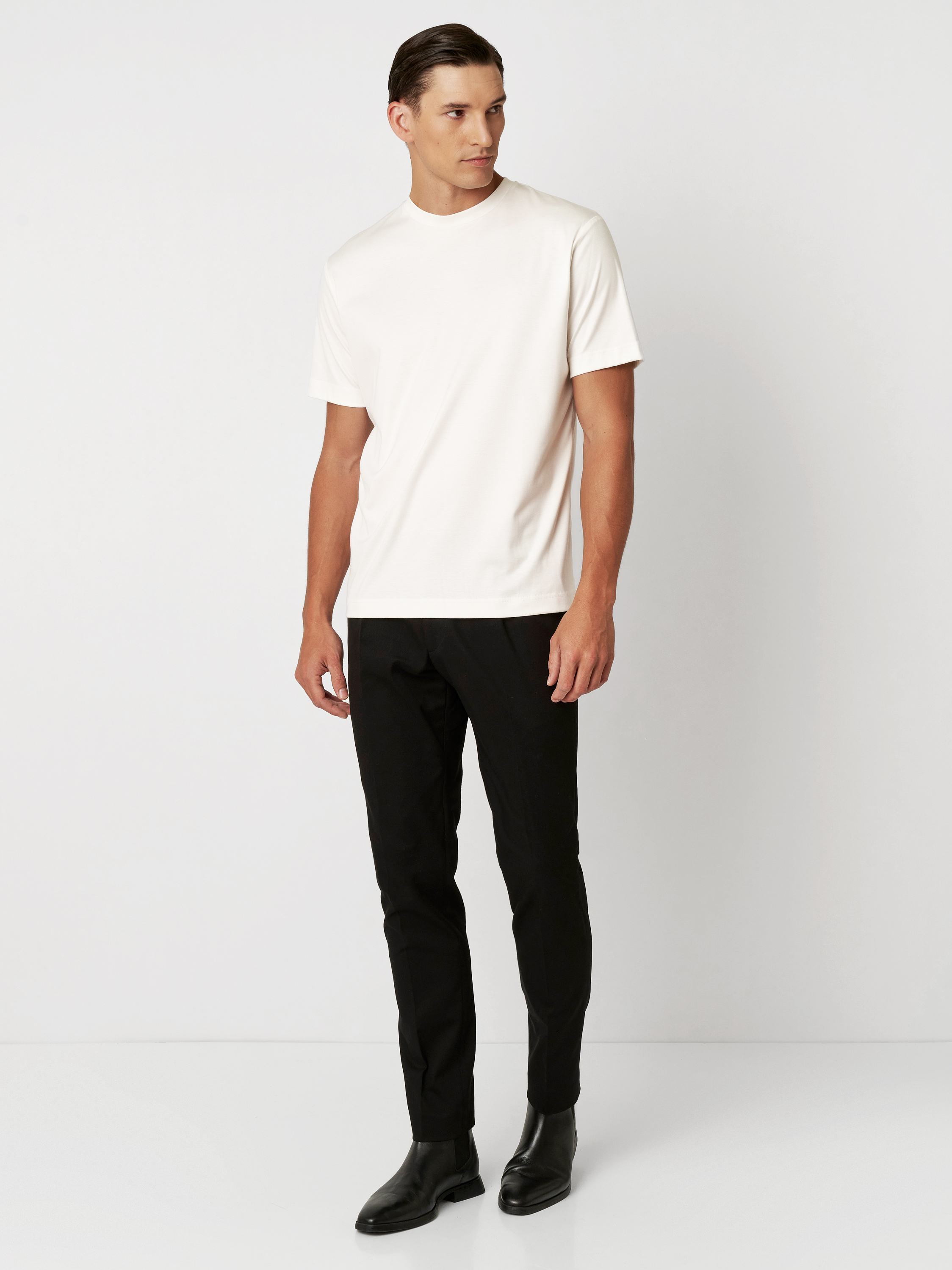 T-Shirt | Style »Luxury Two Ply T-Shirt« off white