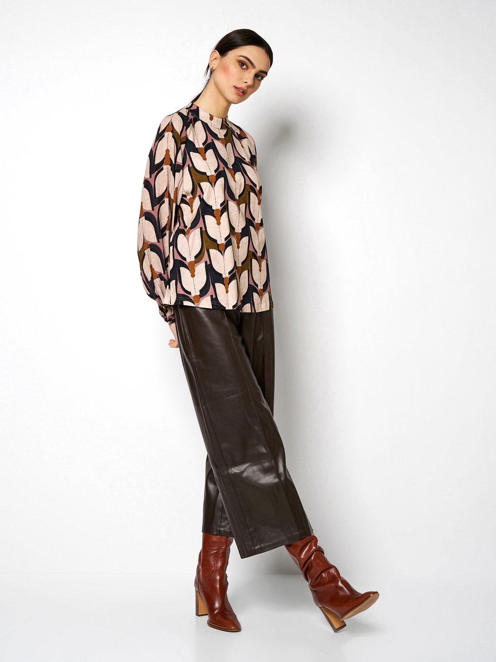 Blouse | Style »Nele« grafical tulip multicolour