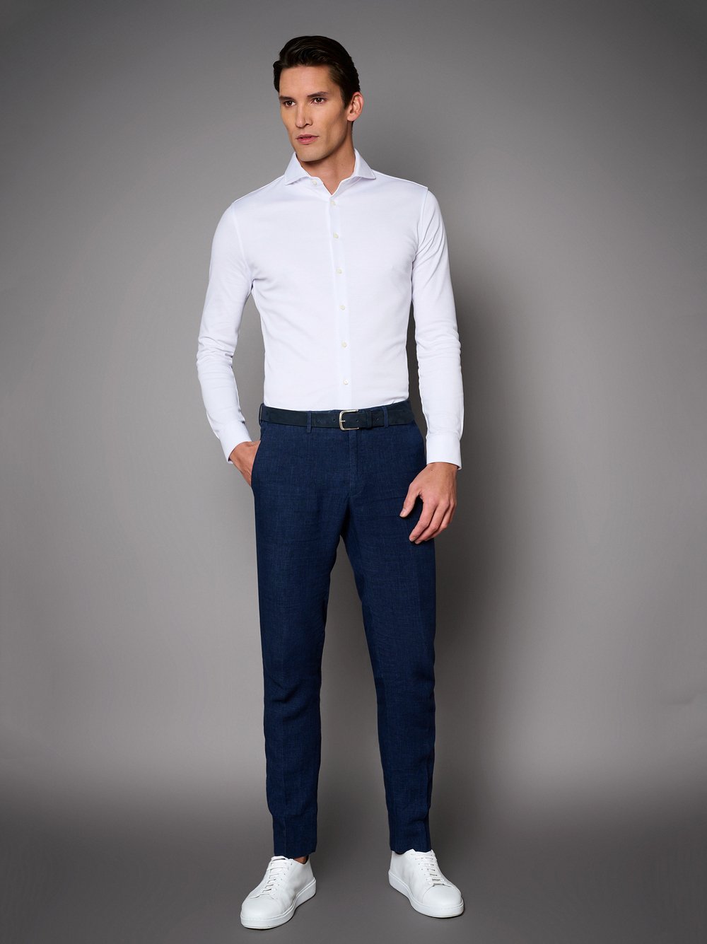 Shirt | Style »Luxury Hai« white piqué