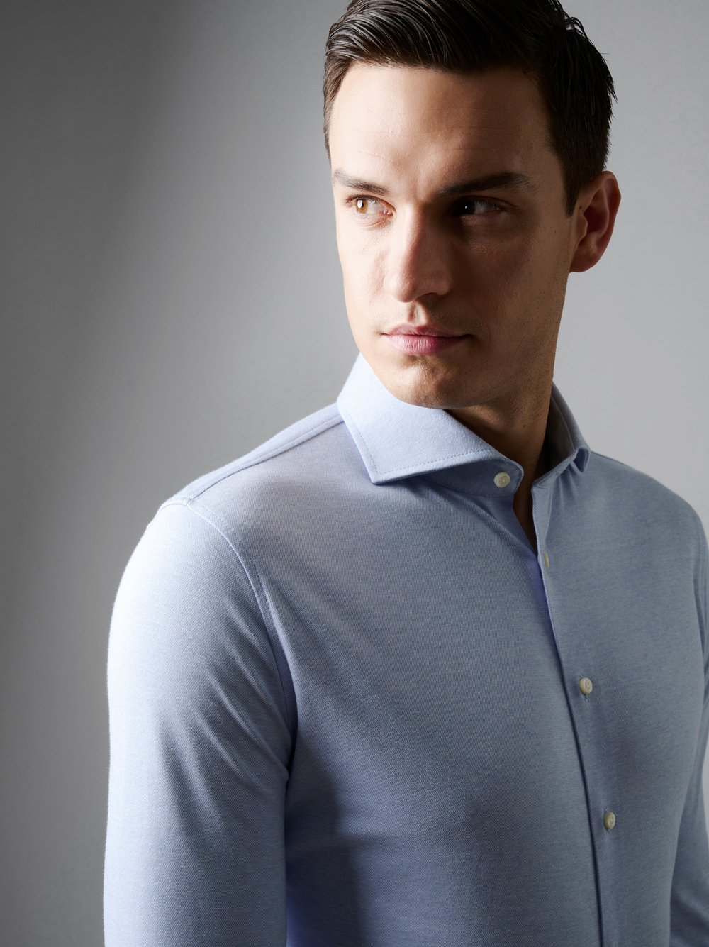 Shirt | Style »Essential Hai« light blue piqué